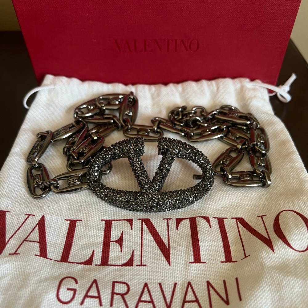 Valentino Garavani Rhinestone Chain Belt
